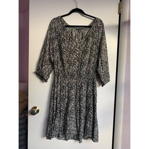 American Living black and white floral mini dress